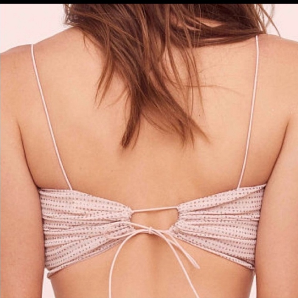 For Love and Lemons Pink All That Glitters Crop Tank - Picture 2 of 7